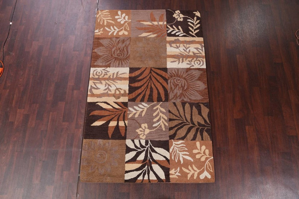 Patchwork Hand-tufted Agra Oushak Oriental Area Rug, 10x13