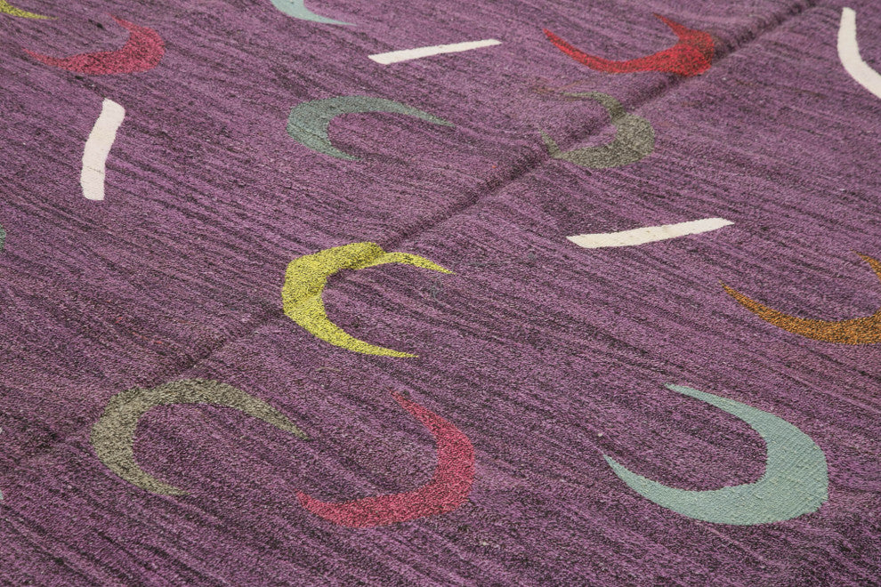 Rug N Carpet - Handwoven Turkish 10' 2'' x 14' 3'' Flatweave Wool Kilim Rug