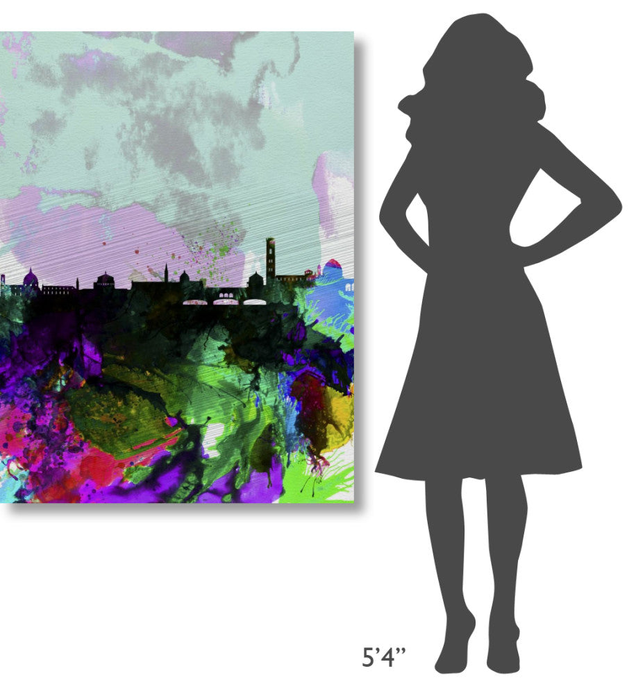 "Florence Watercolor Skyline" Fine Art Print