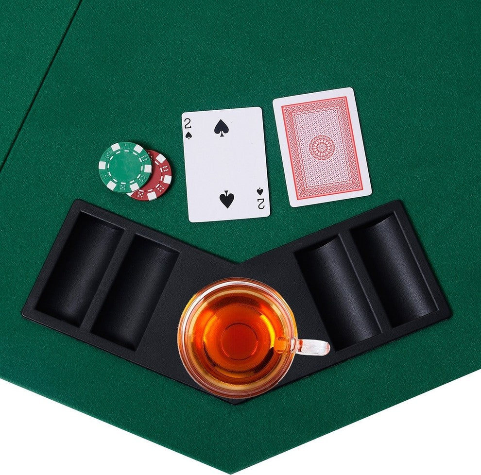 Modern 48" 8 Players Octagon Fourfold Poker Table Top