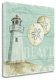 20" Sandy Beach Lighthouse Giclee Print on Gallery Wrap Canvas Wall Art