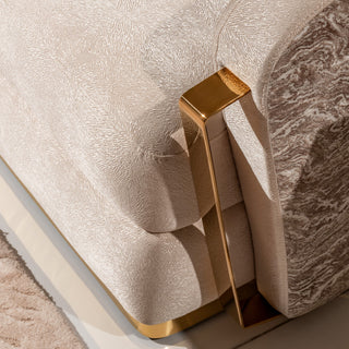 Carmela Accent Chair Almond/Gold