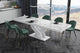 BELLA High Gloss Extendable Dining Table, Venatino/White