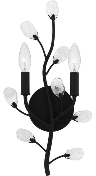 Quoizel HEI8709 Heiress 2 Light 18" Tall Wall Sconce - Matte Black
