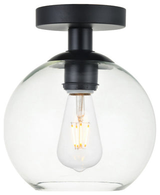 Elegant Baxter 1-Light Black Flush Mount