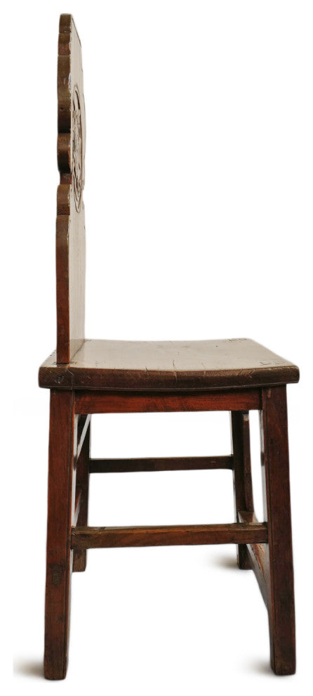 Consigned Antique Chinese Wood Lotus Chair