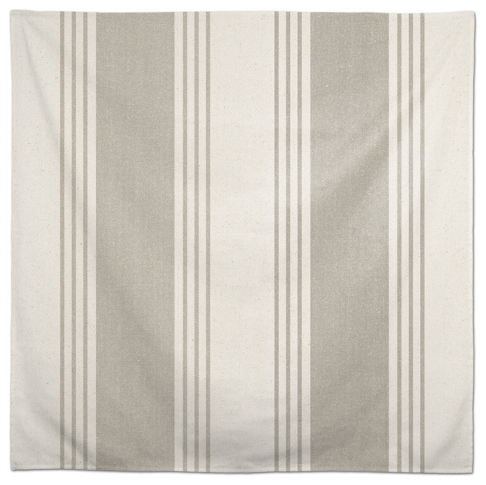 Neutral Linen Stripes 58x58 Tablecloth