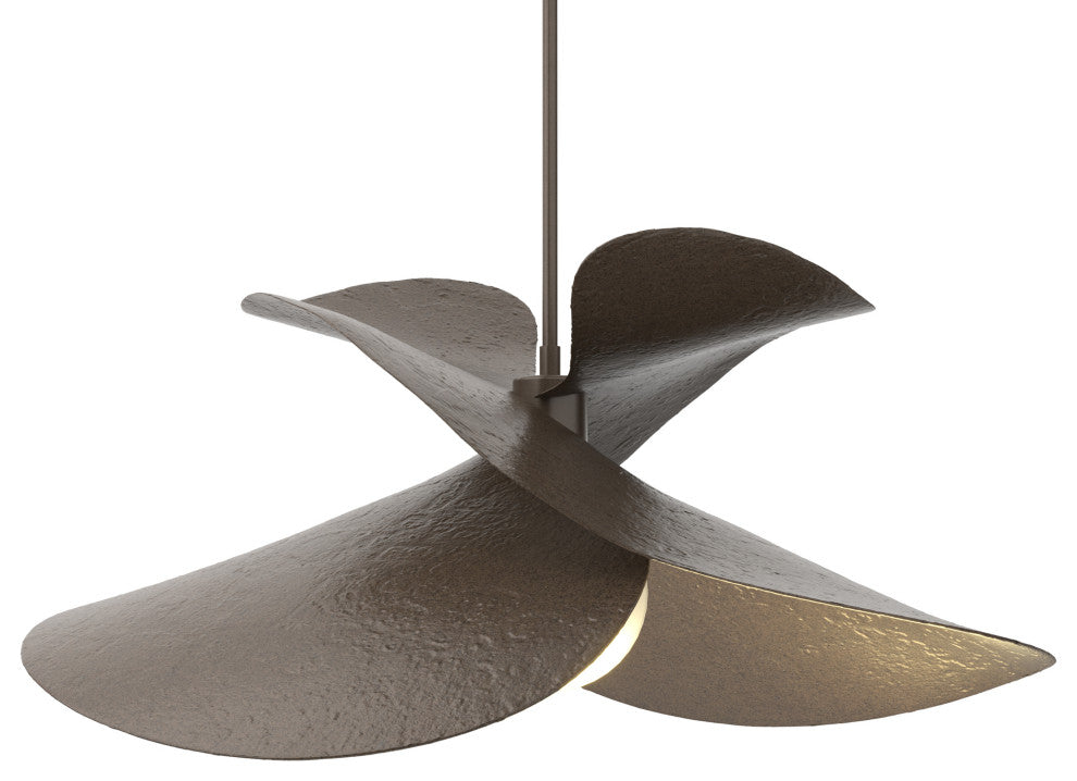 Hibiscus Large Pendant, Bronze Finish, Standard Overall Height