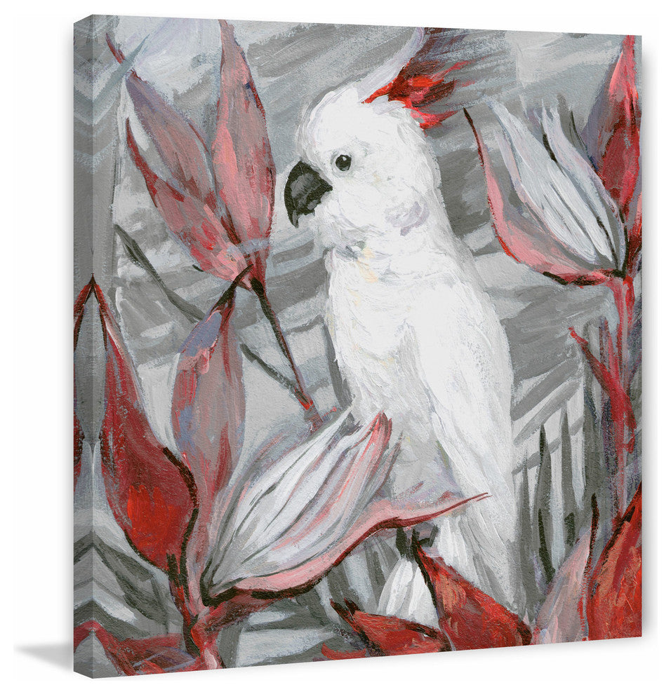 "White Cockatoo II" Painting Print on Wrapped Canvas, 48"x48"