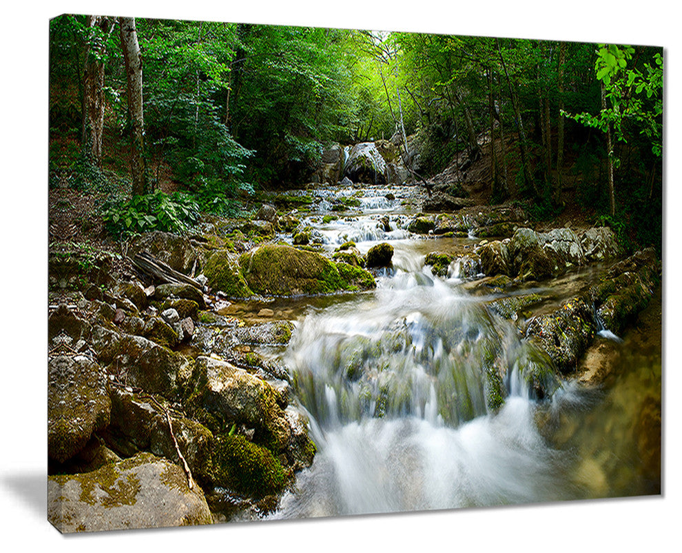 "Natural Spring Waterfall" Canvas Print