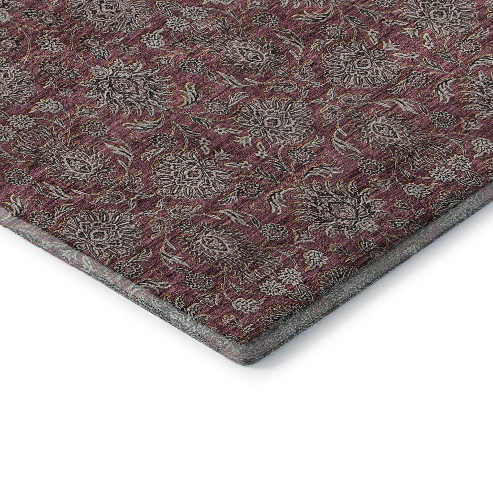Premium Machine Washable Mayfield AMF702 Merlot 3' x 5' Rug