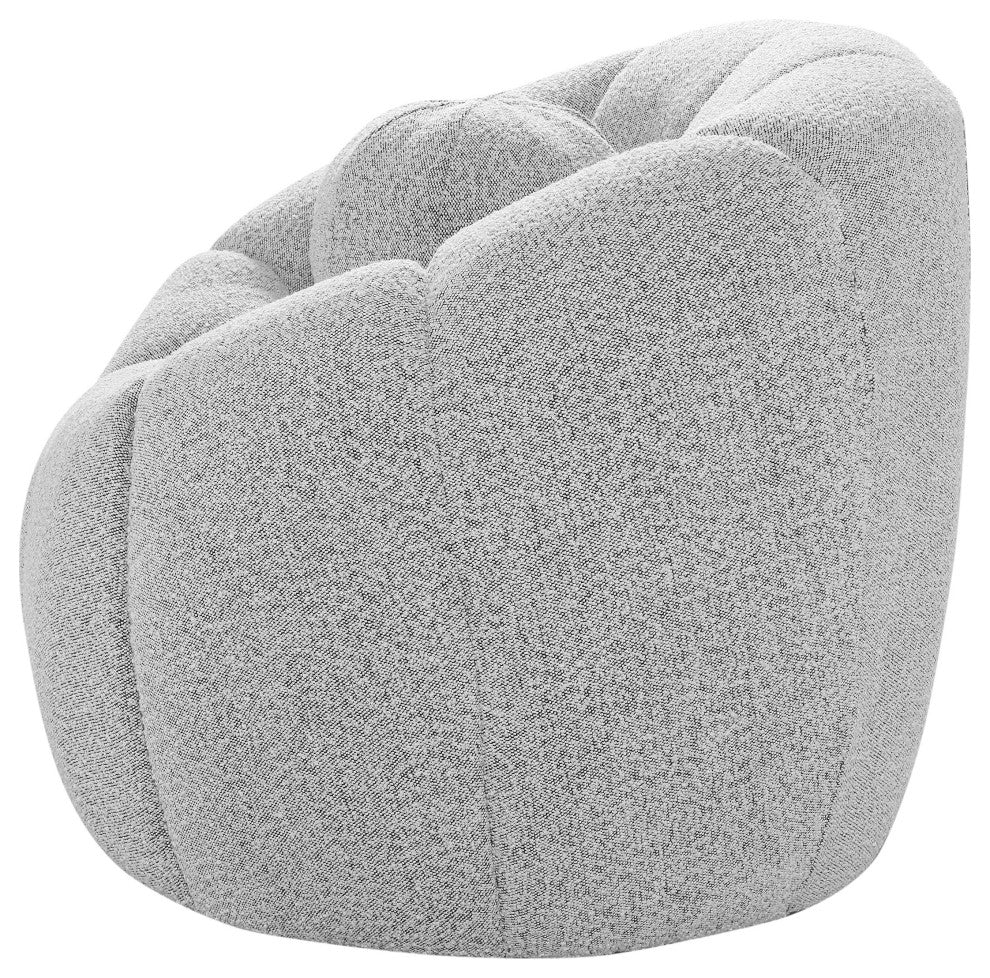 Elijah Boucle Fabric Upholstered Chair, Grey