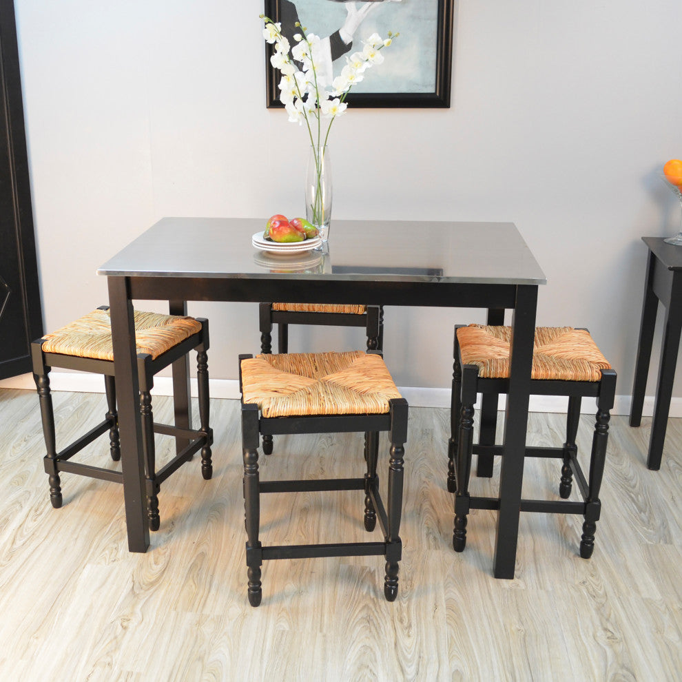 Le'Chef's Stainless Steel Top Table, Black