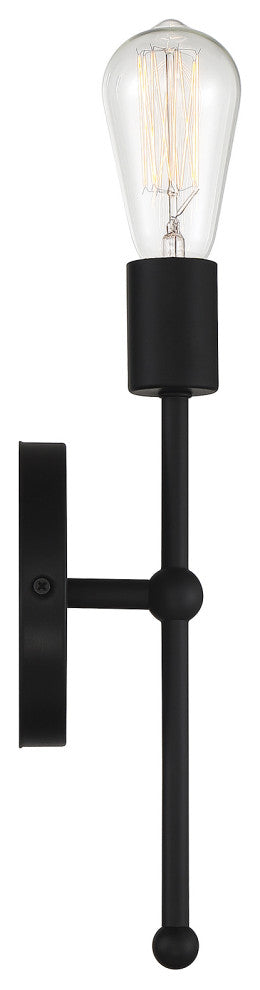 Savoy House Meridian 1 Light Wall Sconce Matte Black