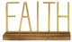 HomeRoots Faith Gold Metal and Wood Tabletop