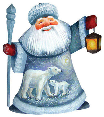 Polar Bear Family, Woodcarved Figurine