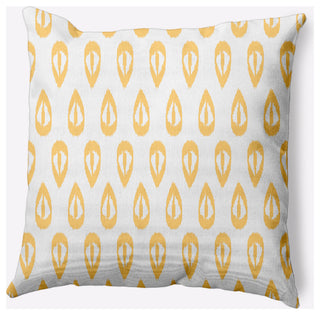 Ikat Tears Decorative Throw Pillow, Sunshine Yellow, 18x18"
