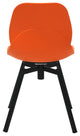 Joy Series Shell Side Swivel Chairs With Metal Leg, Set of 2, Orange