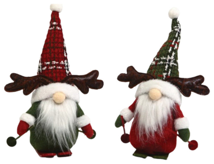 8" Reindeer Gnomes, Set of 2