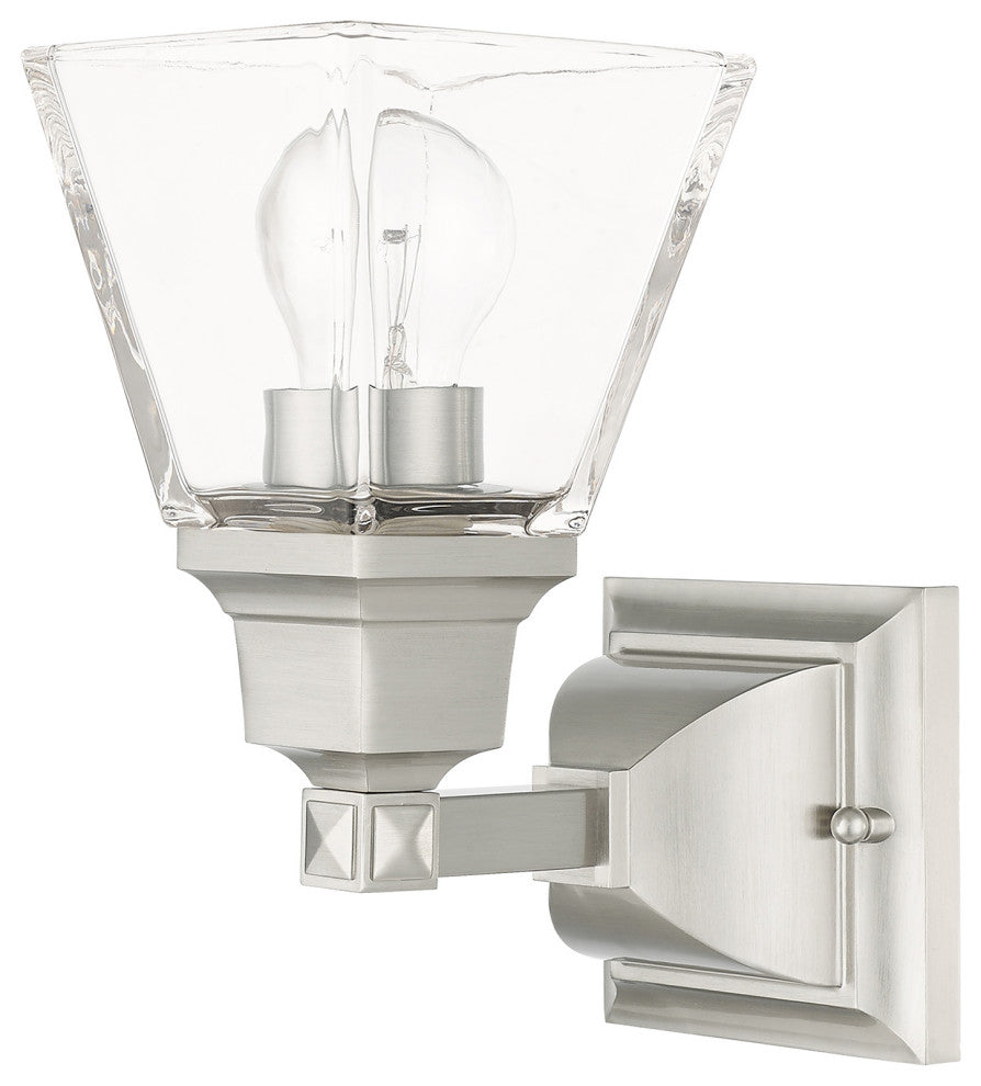 Livex Lighting Mission 1 Light Brushed Nickel Single Sconce