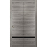 Bi-fold Doors 48 x 80 | Planum 0012 Grey Matte with  | Sturdy Tracks