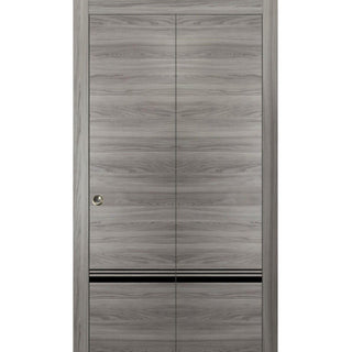 Bi-fold Doors 48 x 80 | Planum 0012 Grey Matte with  | Sturdy Tracks