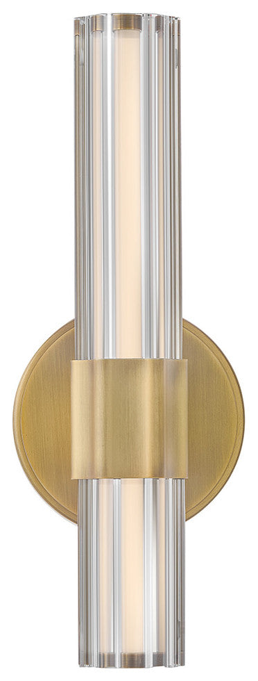 Hinkley Georgette Medium Led Sconce, Lacquered Brass