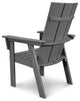 POLYWOOD Modern Adirondack Dining Chair, Teak