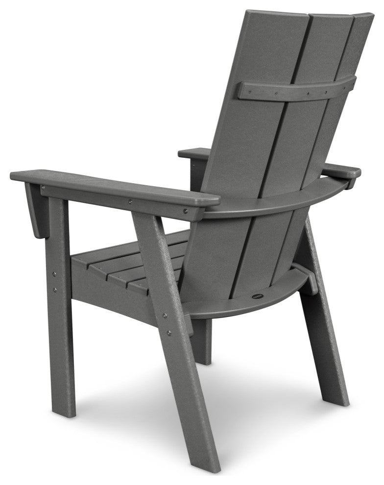 POLYWOOD Modern Adirondack Dining Chair, Teak