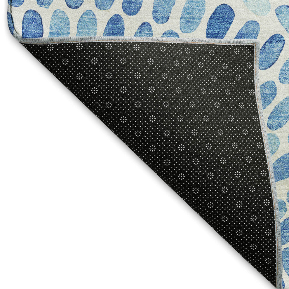 Addison Premium Washable Mayfield AMF186 Blue 2'3" x 7'6" Runner Rug