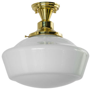 16 Wide Revival Schoolhouse W/Traditional Globe Flushmount