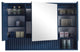 Venezian 18" Medicine Cabinet, Navy Blue, 45"