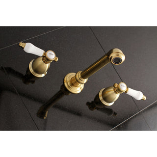 KS7027BPL Two-Handle Wall Mount Tub Faucet, Brushed Brass