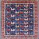 Ahgly Company Indoor Square Mid-Century Modern Area Rugs, 4' Square