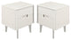 Sloane 2-Piece 2 Drawer Groove Handle Wood Nightstand Set - White