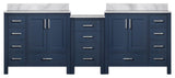 Lexora Coraline Double Bath Vanity Navy Blue 92 Vanity With Countertop