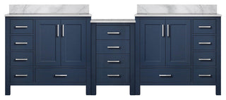 Lexora Coraline Double Bath Vanity Navy Blue 92 Vanity With Countertop