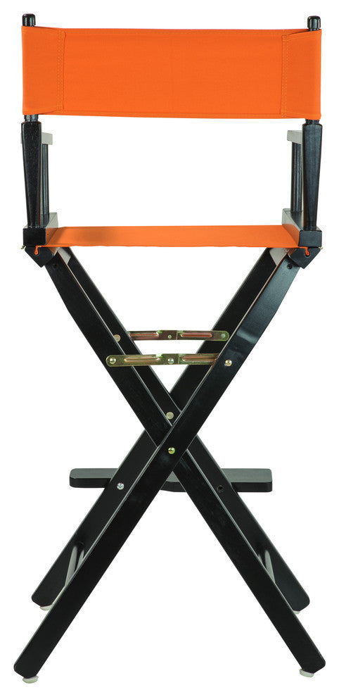 030" Director's Chair Black Frame-Tangerine Canvas