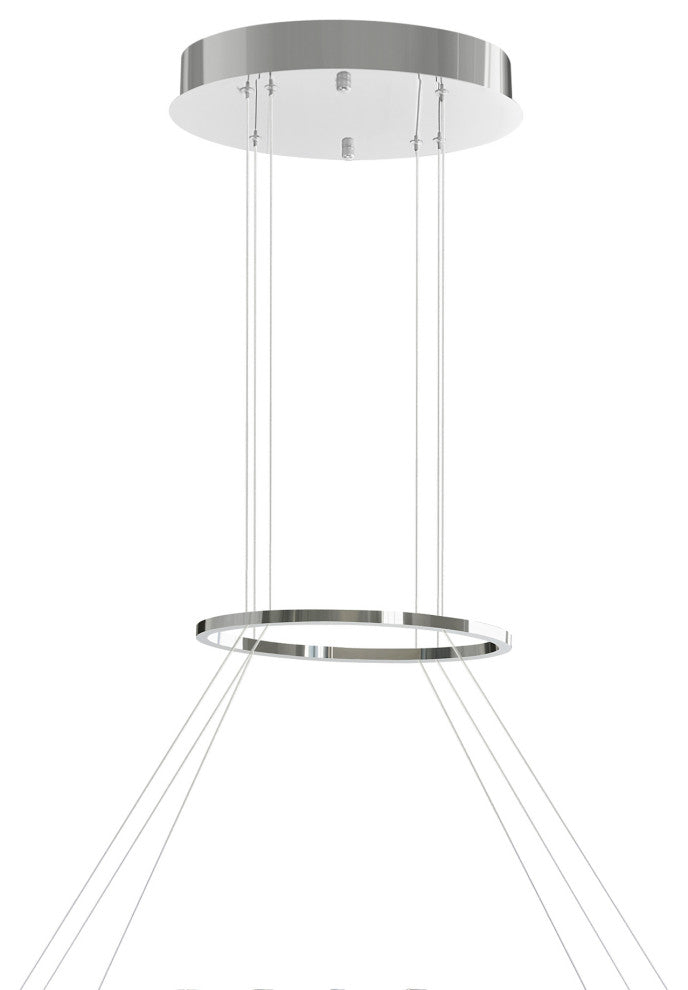 Glace Integrated LED Chrome Chandelier