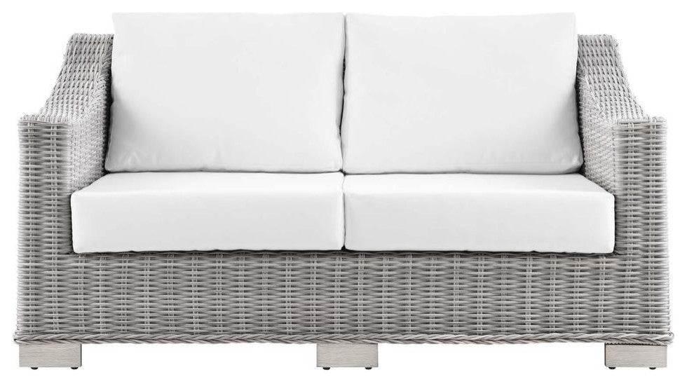 Conway Outdoor Patio Wicker Rattan Loveseat