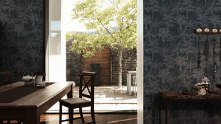 Textured Wallpaper Floral Featuring Palms Leaves, 379832