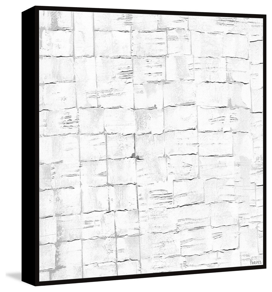 "Mirrored Movement" Floater Framed Painting Print on Canvas, 40x40