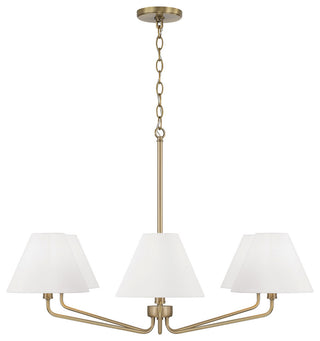 Capital Lighting 456661-714 Chadwick 6 Light 34"W Chandelier - Aged Brass