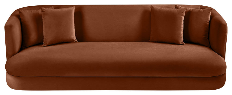 Alder Upholstered Chair, Cognac, Velvet, Sofa