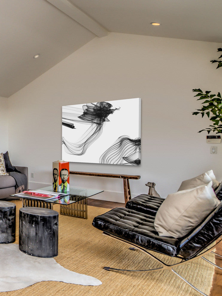 "Abstract Black and White Art 2015-01-06-7" Print on Canvas by Irena Orlov