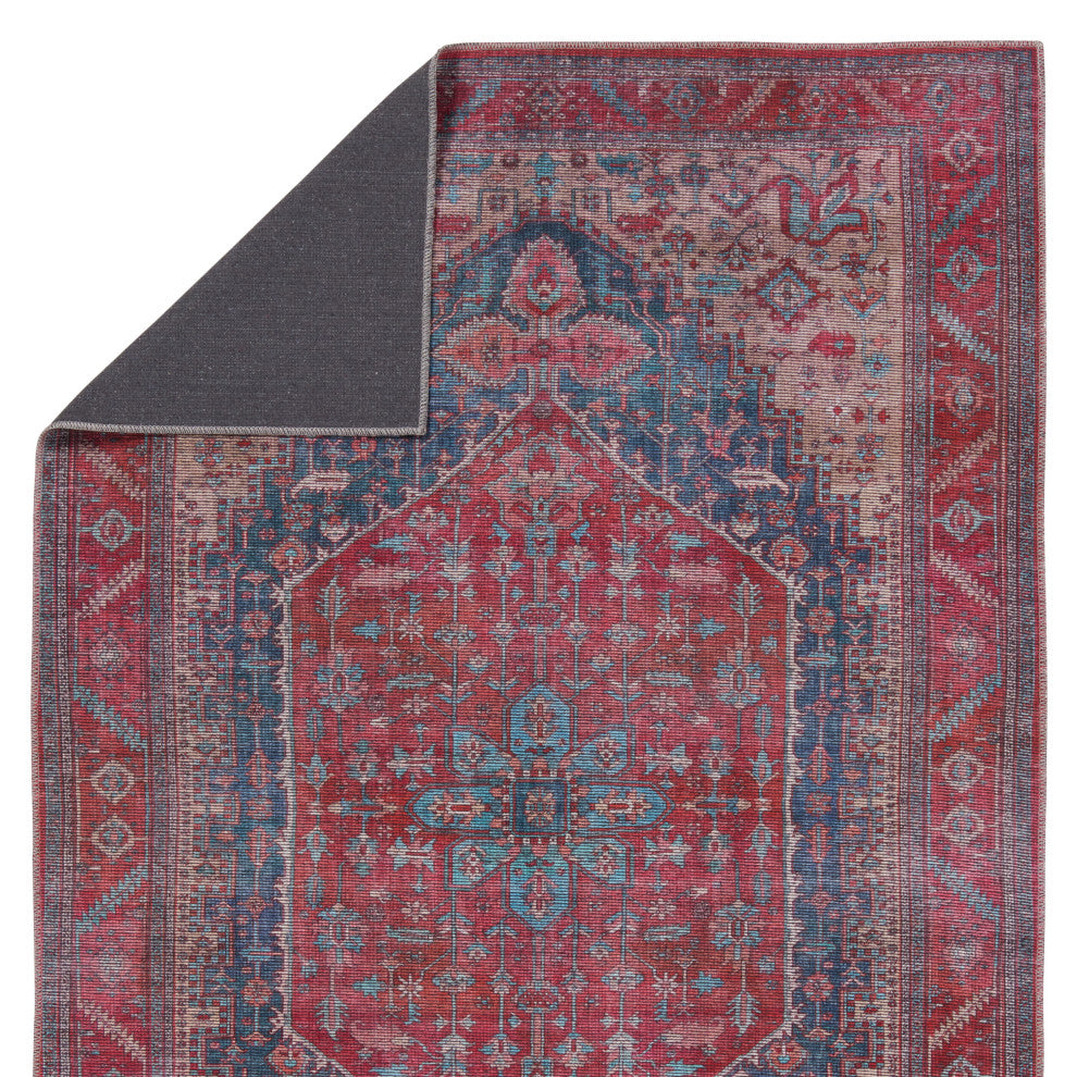 Vibe by Jaipur Living Fairbanks Medallion Red/ Blue Area Rug 7'10"X10'