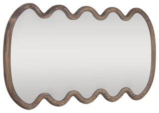 Swirl Ash Wood Large Mirror, Charcoal