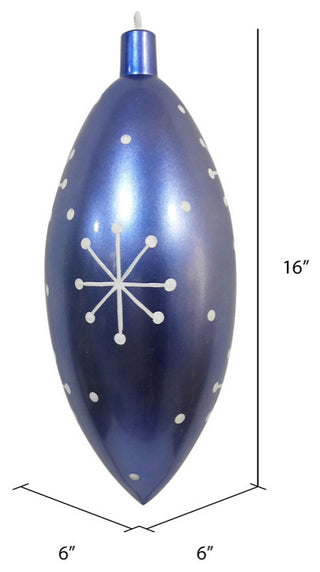 16" Periwinkl Candy Drop White Snowflake
