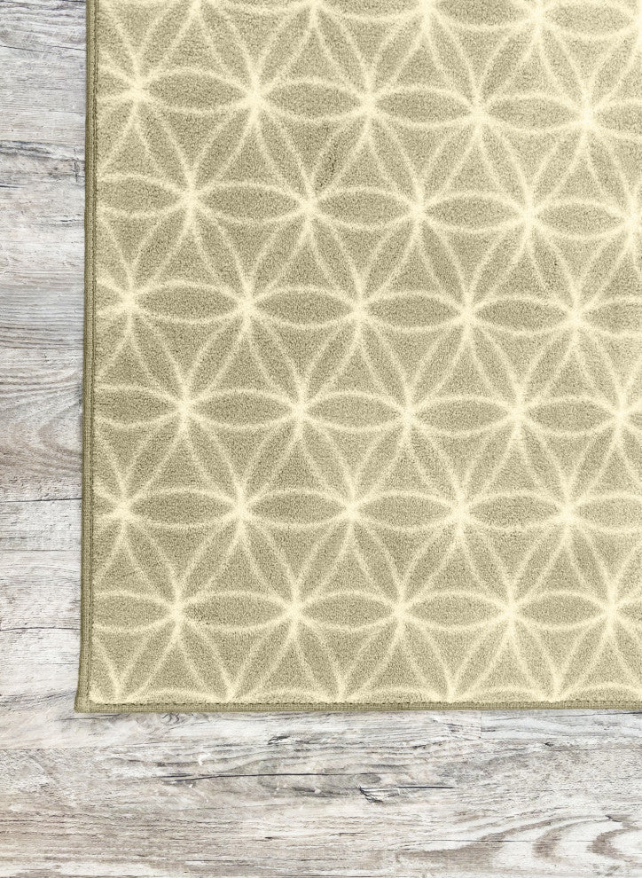 EYELET Soft Tactesse Nylon Area Rug with Anti-Stain Protection, Pistachio, 9'x12'