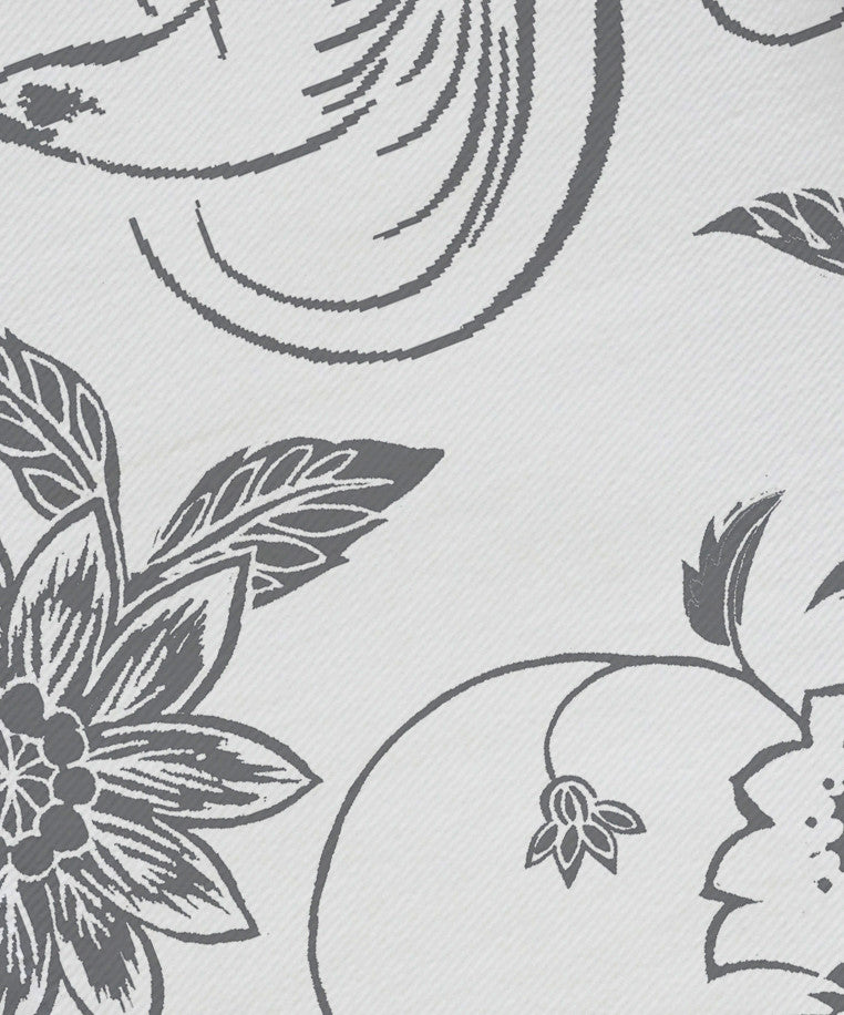 Traditional Bird Floral, Floral Print Napkin, Gray, Set of 4